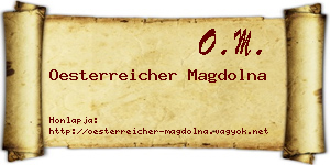 Oesterreicher Magdolna névjegykártya